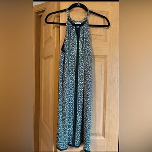 Blue and White Patterned Dress